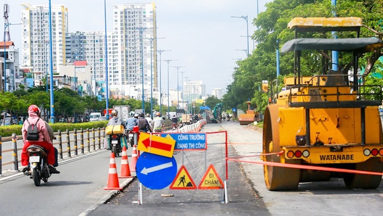 Xóa dải phân cách trên đường Võ Văn Kiệt từ Tân Kiên về hầm Thủ Thiêm để giảm ùn tắc