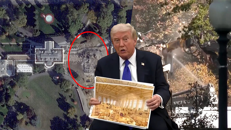 Cánh Đông Nhà Trắng bị phá dỡ hoàn toàn để làm 'phòng khiêu vũ Trump'