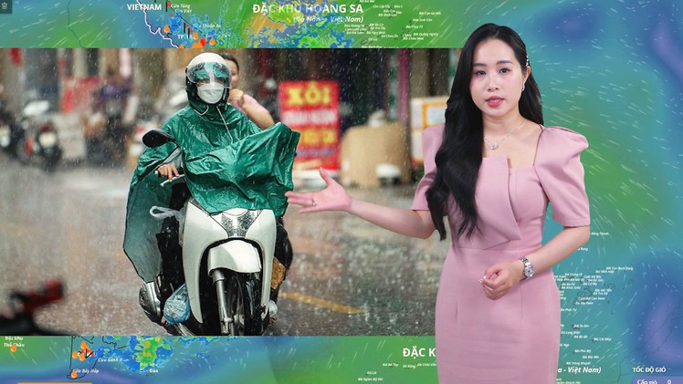 Thời tiết đêm 25 ngày 26-10: Bắc Bộ trời lạnh; Trung Bộ và Nam Bộ mưa to