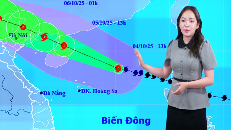 Thời tiết đêm 4 ngày 5-10: Bão Matmo giật cấp 15, khả năng còn mạnh thêm; Bắc Bộ và Nam Bộ có mưa to