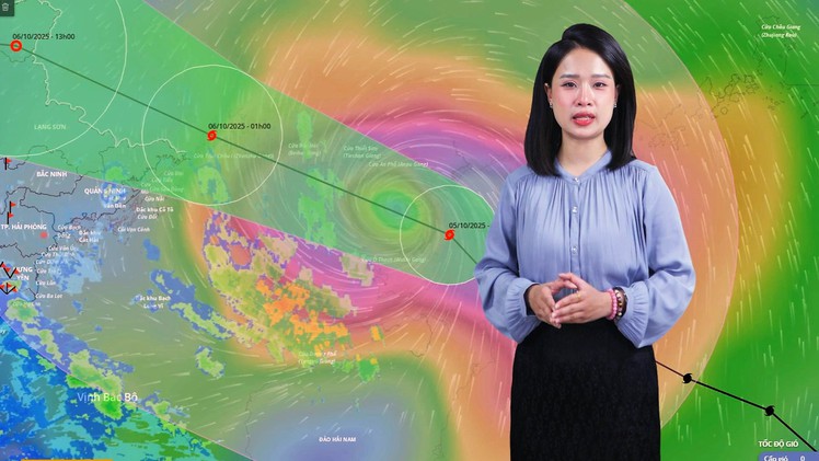 Thời tiết đêm 5 ngày 6-10: Bão số 11 đổ bộ khu vực giáp Việt Nam - Trung Quốc. Bắc Bộ có mưa to và dông