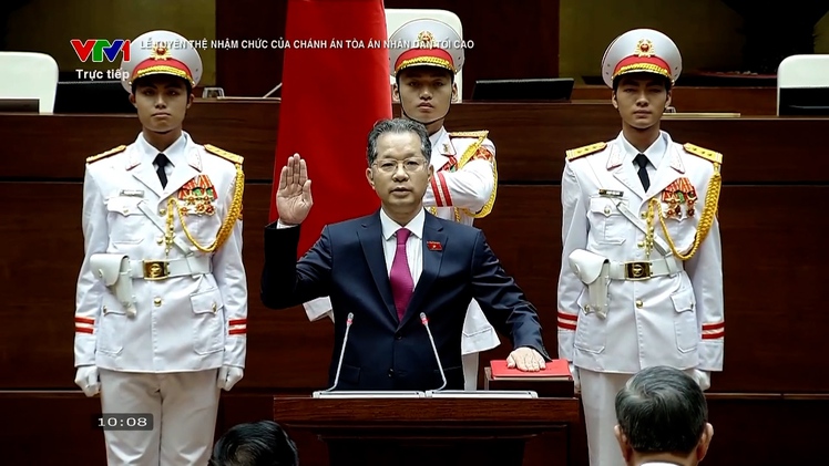 Video ông Nguyễn Văn Quảng tuyên thệ nhậm chức Chánh án Tòa án nhân dân tối cao