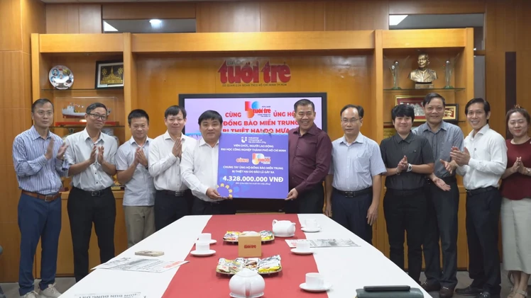 Trường ĐH Công nghiệp TP.HCM góp hơn 4 tỉ đồng hỗ trợ đồng bào vùng lũ