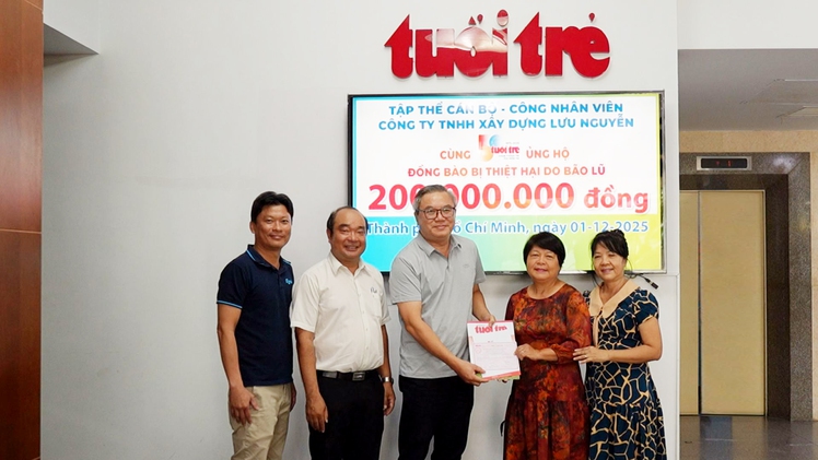 Công ty TNHH Xây dựng Lưu Nguyễn ủng hộ 200 triệu đồng hỗ trợ người dân vùng bão lũ