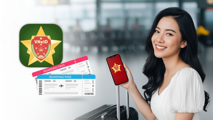 Hướng dẫn làm thủ tục check-in online, mua vé máy bay bằng VNeID