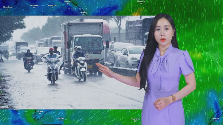 Thời tiết đêm 28 ngày 29-5: Bắc Bộ có mưa trên 200mm, Trung Bộ trên 120mm, Nam Bộ trên 100mm