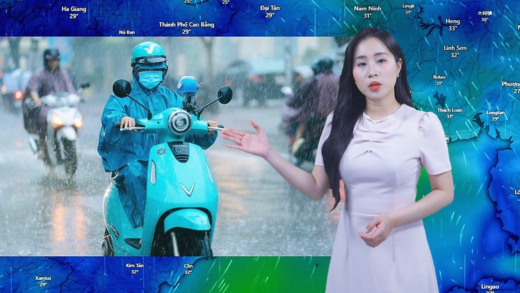 Thời tiết đêm 29 ngày 30-6: Mưa dông cả 3 Miền; Bắc Bộ mưa to và dông, cục bộ có nơi mưa rất to