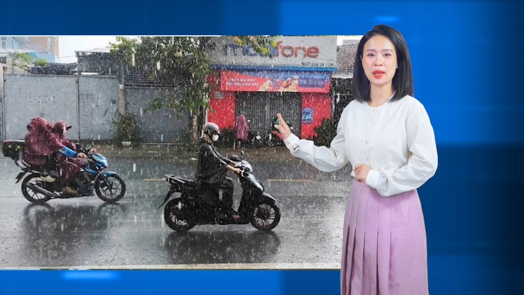 Thời tiết đêm 28 ngày 29-7: Bắc Bộ nắng nóng, Nam Bộ mưa rào, Trung Bộ mưa to