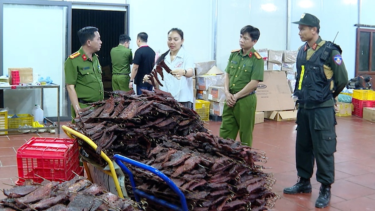 Bắt nữ giám đốc công ty sản xuất thịt trâu gác bếp giả