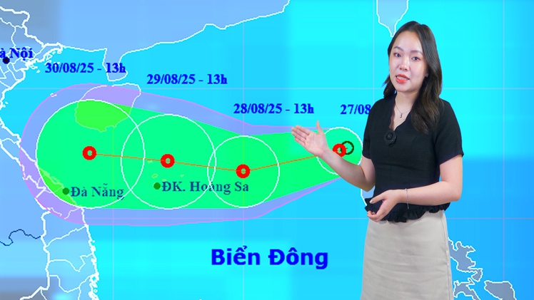 Thời tiết đêm 27 ngày 28-8: Áp thấp nhiệt đới lại xuất hiện trên Biển Đông