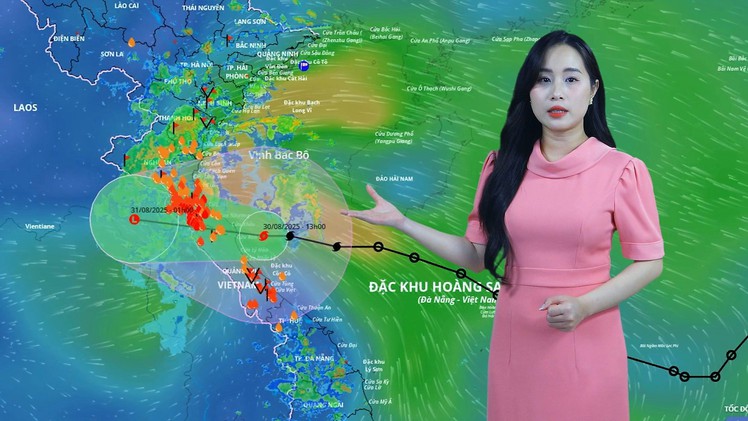 Thời tiết đêm 30 ngày 31-8: Bão số 6 Nongfa vào đất liền Hà Tĩnh - Quảng Trị, nhiều nơi mưa lớn