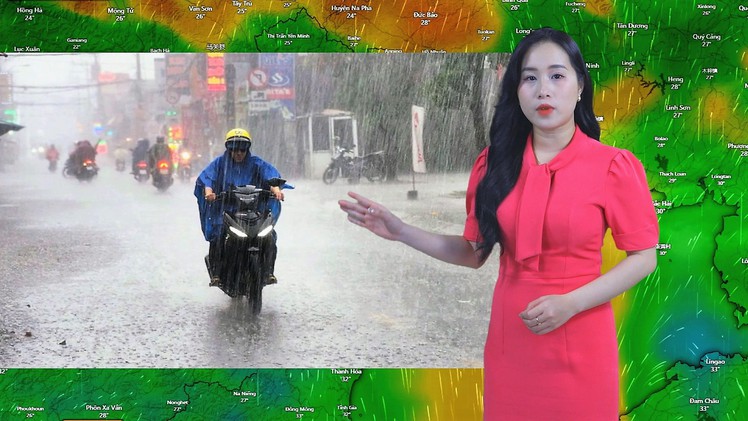 Thời tiết đêm 13 ngày 14-9: Mưa dông cả 3 miền; Nam Bộ mưa dông về chiều tối, có nơi mưa to