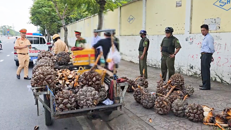 Công an TP.HCM xử phạt nhiều trường hợp buôn bán, để xe trên vỉa hè, lòng đường