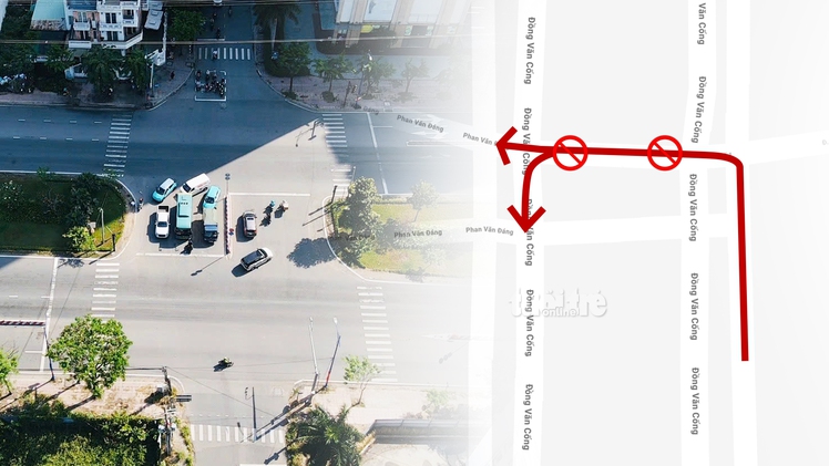 Hướng dẫn cách rẽ trái, quay đầu trên đường Đồng Văn Cống cho xe máy