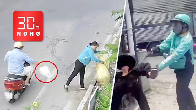 Bản tin 30s Nóng: Tài xế xe công nghệ đánh người giữa đường; Trích xuất camera phạt 2 người xả rác
