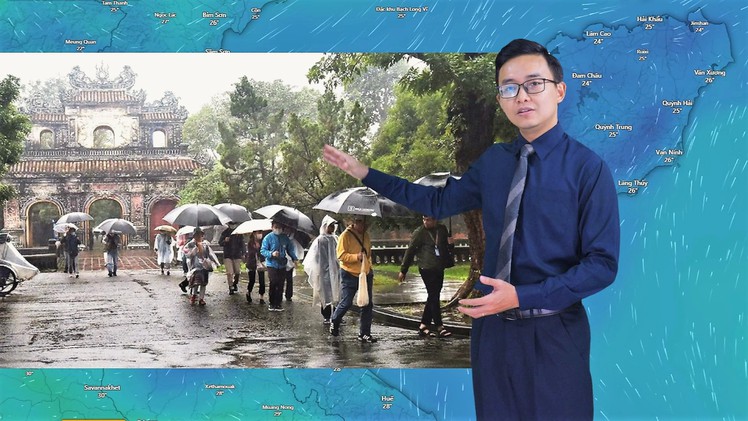 Thời tiết đêm 24 ngày 25-4: Bắc Bộ mưa rào, trời mát; Trung Bộ mưa to và dông; Nam Bộ nắng nóng