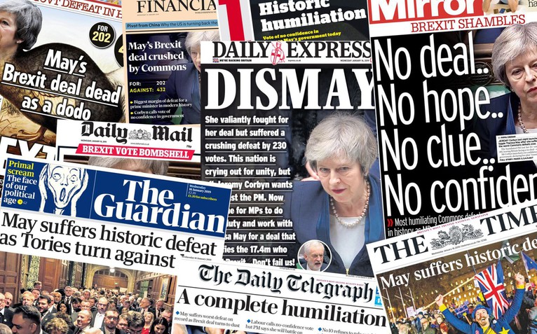 Báo Anh chỉ trích bà May sau 'thảm họa' dự thảo Brexit
