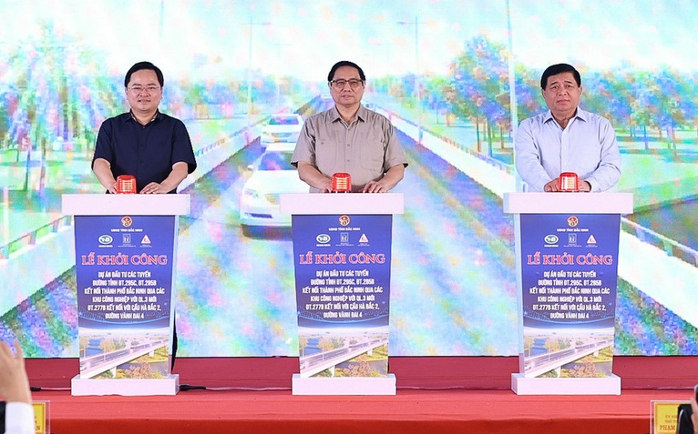 Thủ tướng dự lễ khởi công tuyến đường kết nối với vành đai 4