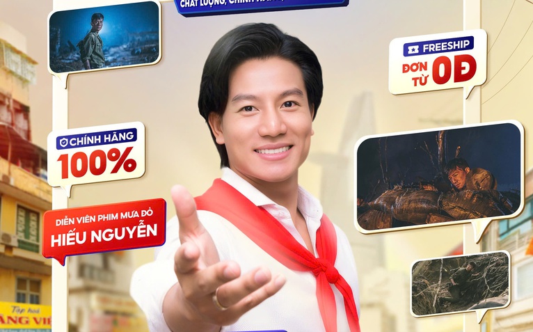 Diễn viên Hiếu Nguyễn livestream trên kênh 'Hàng Việt tôi yêu'