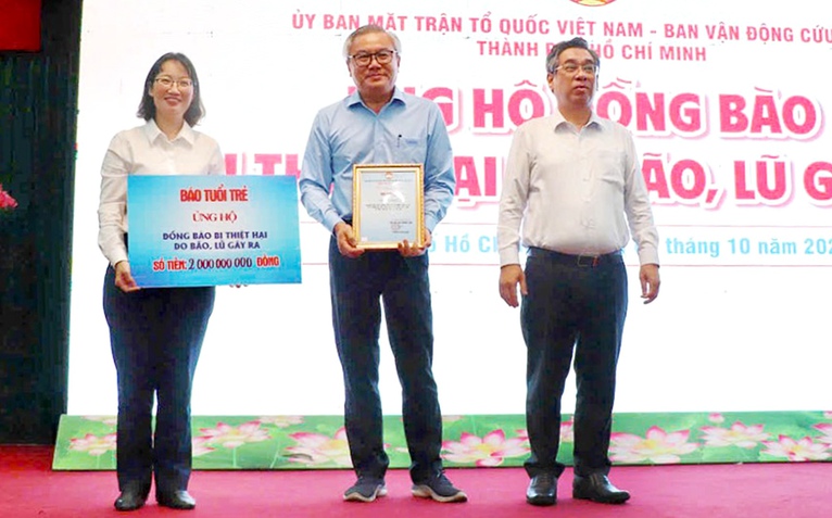 TP.HCM tiếp nhận hơn 35,6 tỉ đồng hỗ trợ người dân vùng bão số 10