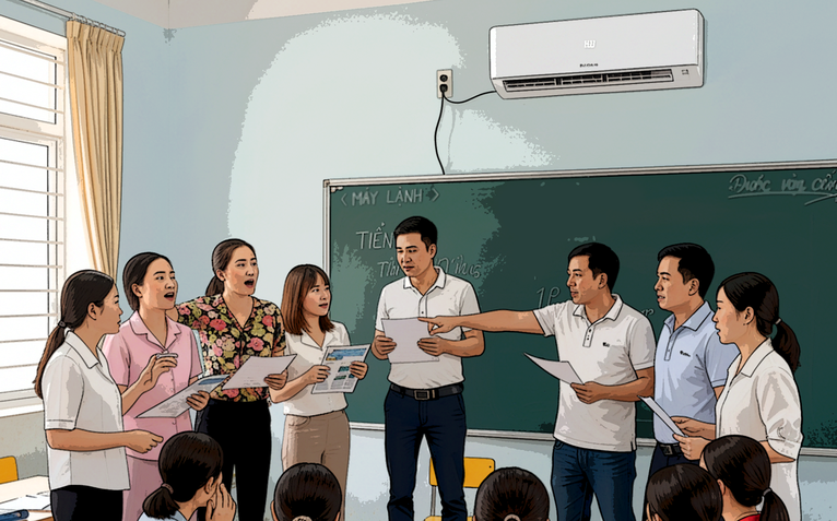Ban đại diện cha mẹ học sinh vận động mua máy lạnh cho lớp, đúng hay sai?
