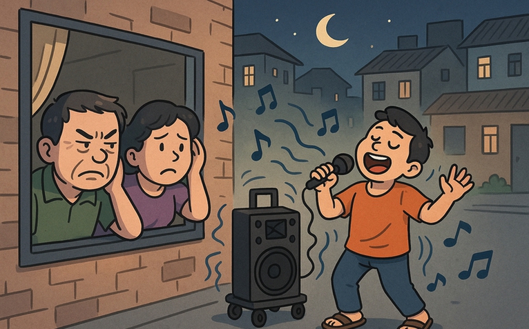 Nhà có em bé, hàng xóm hát karaoke ồn ào, 'nhờ tổ trưởng nhắc họ còn hát to hơn'