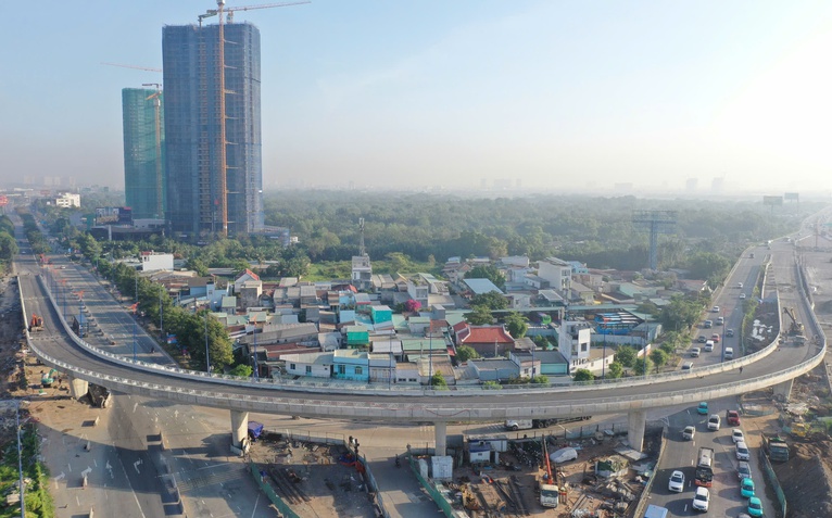 Chính thức thông xe nhánh cầu vượt N2 nút giao An Phú