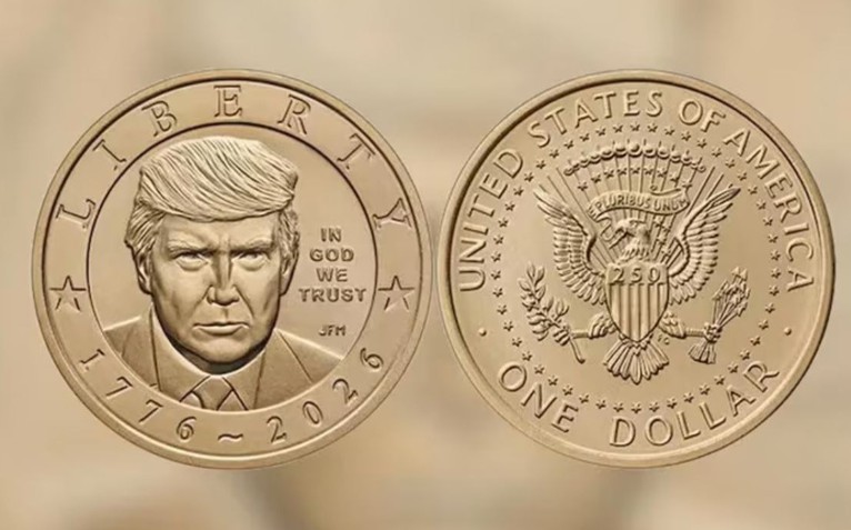 Mỹ đúc đồng xu 1 USD có hình ông Trump