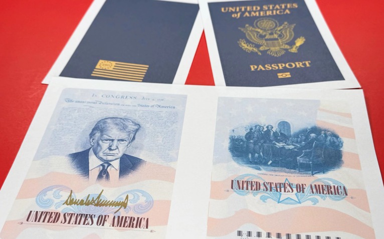 Mỹ sắp phát hành 250.000 cuốn 'hộ chiếu yêu nước' in hình ông Trump