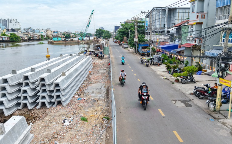 Hiện trạng dự án bờ bắc kênh Đôi sau gần một năm khởi công