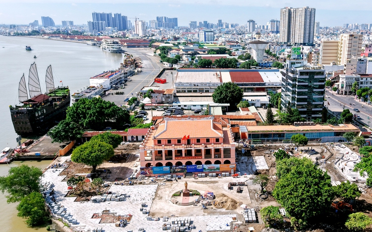 Bến Nhà Rồng chuyển biến sau 3 tháng khởi công, tạo đà đột phá hạ tầng ven sông Sài Gòn