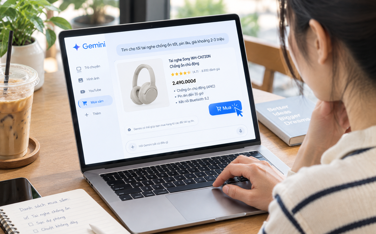 Google thử cho người dùng mua hàng trực tiếp qua Gemini