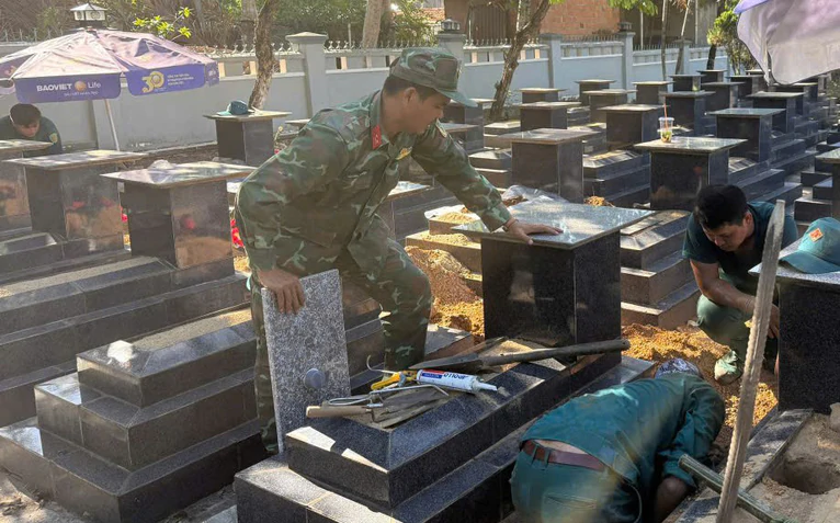 Gia Lai hoàn thành lấy mẫu gần 12.000 mộ liệt sĩ chưa biết tên