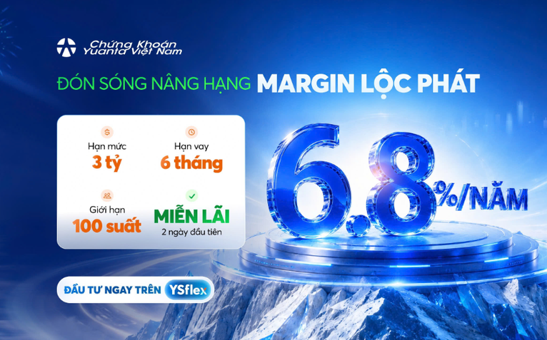 Yuanta Việt Nam đồng hành cùng sóng nâng hạng với margin 6,8%