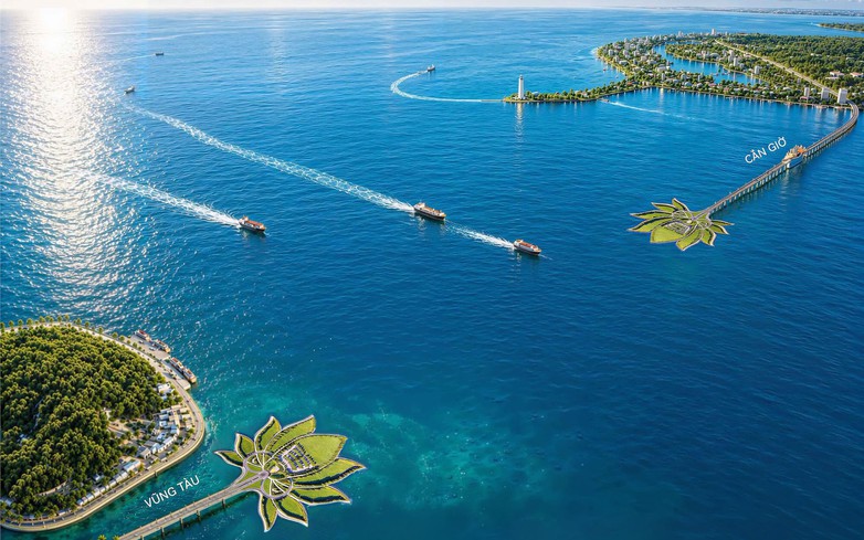 Renderings, drone footage reveal site of planned Can Gio-Vung Tau sea-crossing route