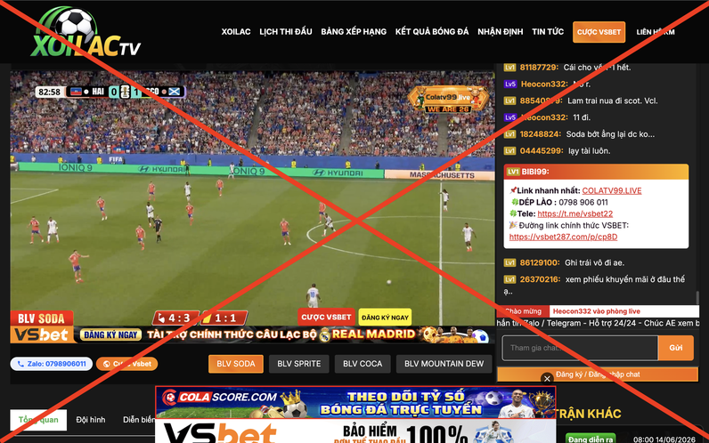 Illegal World Cup streaming sites continue to flourish in Vietnam despite crackdown