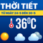 Dự báo thời tiết từ 24-5 đến 30-5: Cả nước nắng nóng diện rộng, chiều tối mưa dông